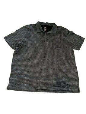 George Textured Cotton Polo Shirt In Charcoal Gray Short Sleeve Casual Top